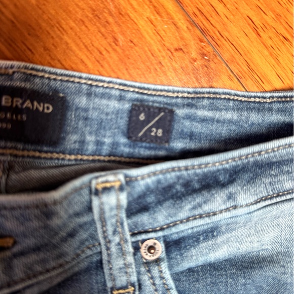 Lucky Brand The Rollup with Exposed Buttons Light Blue Distressed Jean Shorts - Picture 3 of 5